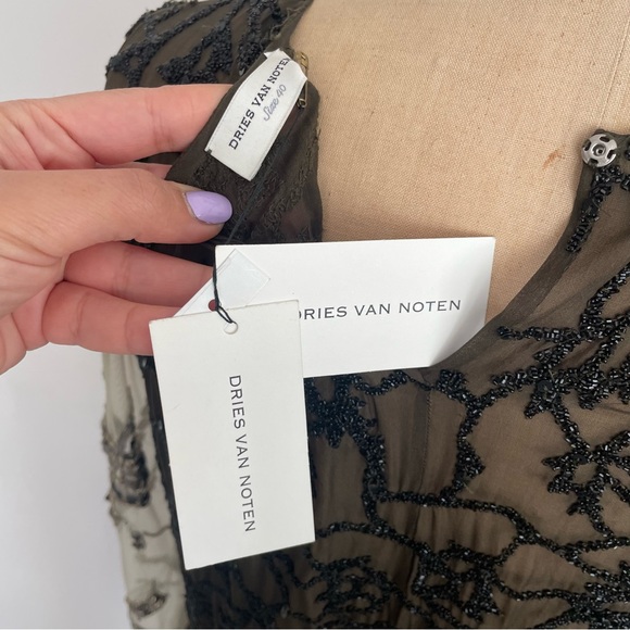 Dries Van Noten Beaded Silk Top - Picture 12 of 15